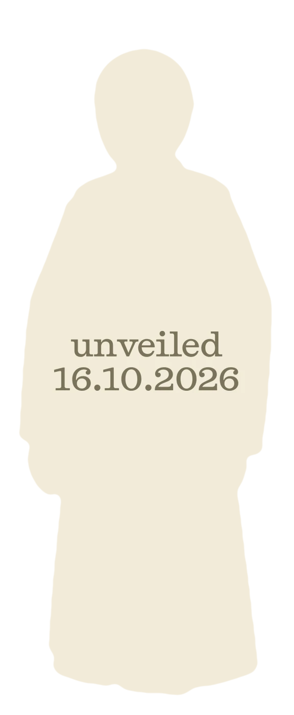 Silhouette of Plim, front. Unveiled 16.10.2026.